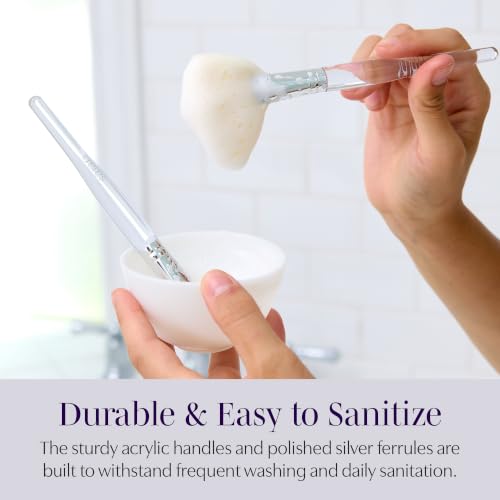 Facial Cleansing Brush Set of 2 - Ultra Soft Fan Style Skin Care Tools