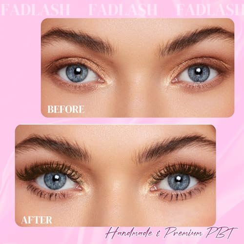 FADLASH Colored Lash Extensions Dark Brown Lash Extension Easy Fan Volume Lashes C/D Curl Volume Eyelash Extensions 0.07 Self Fanning Eyelash Extension Supplies (Dark Brown-0.07D, 8-14mm)