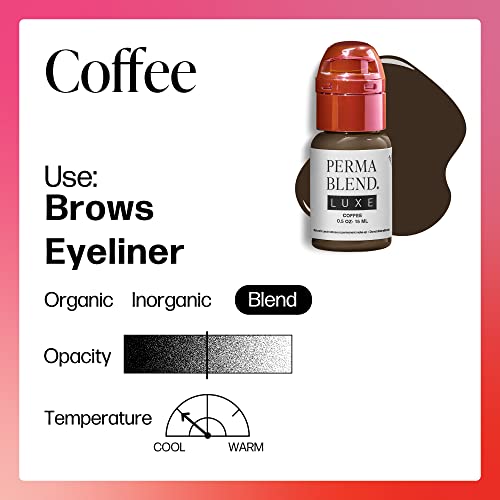 Microblading Ink for Eyeliner & Brows - Vegan Brown Cosmetic Tattoo Ink - 0.5 oz