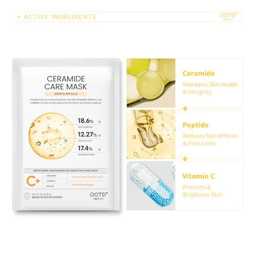 #OOTD Hydrating 30-Pack Sheet Masks - Collagen+Ceramide+Cica for Skin Brightening
