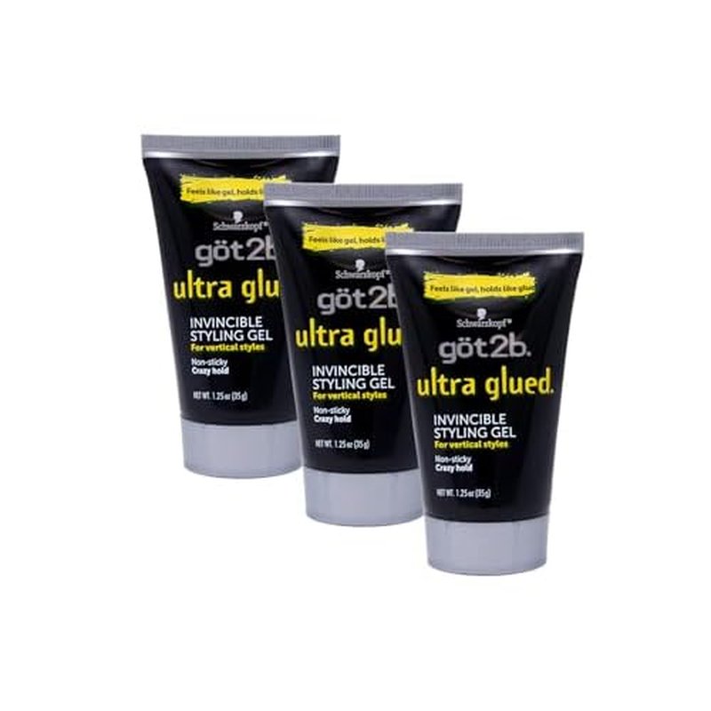 (3Pack) [GOT 2B] ULTRA GLUED INVINCIBLE STYLING GEL 1.25OZ