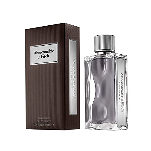 Abercrombie & Fitch First Instinct Men's Eau de Toilette 3.4 oz - Fresh & Pleasant Scent, Includes Gin & Tonic, Melon & Spicy Notes, Multicolor Bottle