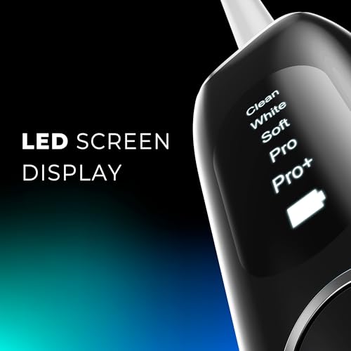 Electric Toothbrush with 365-Day Battery & LED Screen - Sonic Cleaning