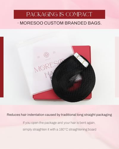 Moresoo Burgundy Tape-In Hair Extensions 16 Inch - Wine Red 20 Pieces
