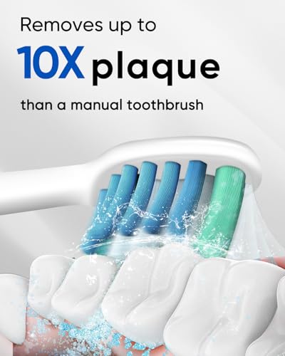 MySmile UC605 Electric Toothbrush Pearl White - 80+ Day Battery, 6 Heads & 48,000 VPM