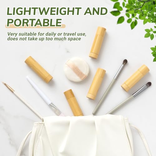 Leinuosen 24 Pcs Bamboo Empty Lip Balm Containers 5g Refillable Lipstick Tubes – Variation 24