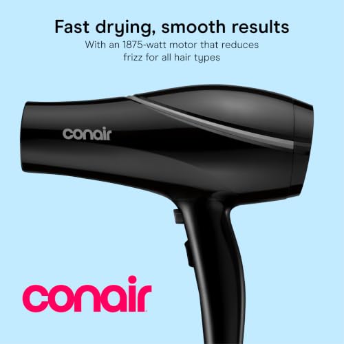 Conair Hair Dryer with Concentrator Attachment, Ceramic Technology,