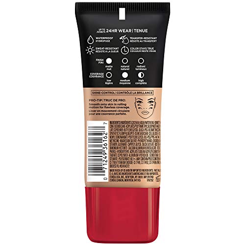L'Oreal Paris Infallible Pro-Matte Liquid Foundation Ivory Beige 107.5 - Pack of 2