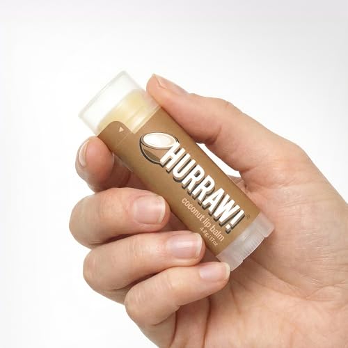 Coconut Lip Balm Set - 5 Organic Vegan Natural Balms, Cruelty-Free, Made in USA
