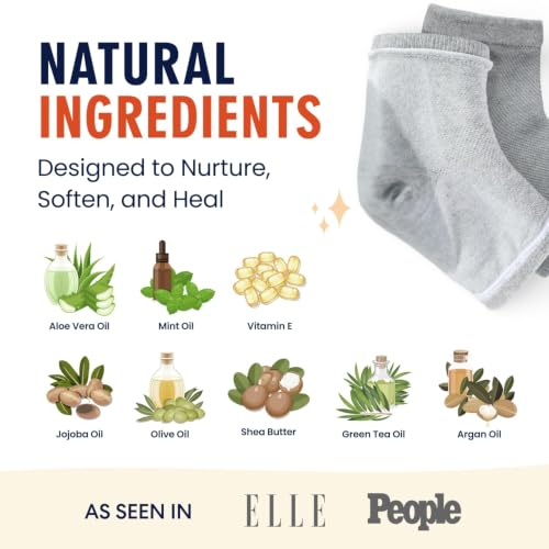 Dr. Frederick's Moisturizing Gel Heel Socks Variety Pack - 6 Pairs for Dry & Cracked Feet