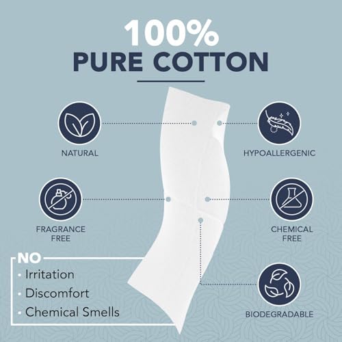Disposable Face Towels - 240 Count, 100% Cotton, Hypoallergenic, Pack of 1