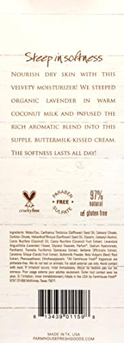 Lavender Infused Body Lotion - Buttermilk & Coconut Milk, 8 Fl Oz (Pack of 1)