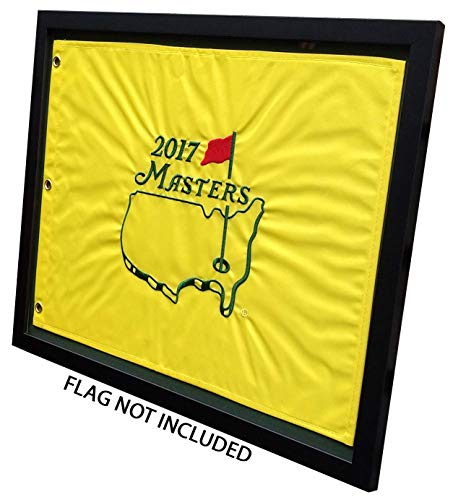 Golf Flag Display Frame 13x17 Inches Compact Black & Green Mat