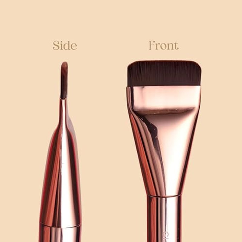 Milagro Beauty Premium Glass Skin Foundation Flat Brush for Liquid Makeup, Spatula Makeup Brush for blending liquid foundation and Cream, Densely Packed Bristles