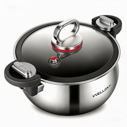 7.5 Qt Stainless Steel Stock Pot with Tight Lid - Energy-Efficient Cooking