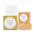 LIYALAN Turmeric Soap Bar 3.88 oz X 2Bars for Face Body Smooth Skin,Cleansing Natural Handmade Sensitive Skin Vegan Formula