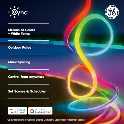 Outdoor 32ft LED Light Strip with Music Sync - Waterproof Color Changing Smart Lights