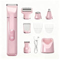 ZLILUGL 5-in-1 Waterproof Women’s Electric Bikini Trimmer & Razor, Painless Body & Facial Hair Removal