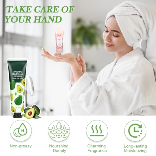 Lip Balm And Hand Cream Gift Set For Women, 6 Lip Balm Bulk + 6 Organza Bags + 6 Hand Lotion, Bridal Wedding Favor for Guests , Christmas Gifts Stocking Stuffers Teacher Appreciation Thank You Gifts