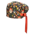 Euro Style Scrub Cap for Women & Men with Ribbon Ties & Buttons, Head Cover for Long or Short Hair