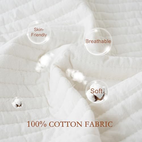 King Wool Mattress Pad with Cotton Cover – Natural Australian Wool, White - Your Moon