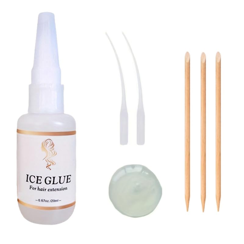 Hair Extensions Glue,Fast Curing Glue for Human Hair Extension,Non Toxic - Humidity Resistant & Water- Resistant, Invisible Bonding, Invisible Bonding 20g
