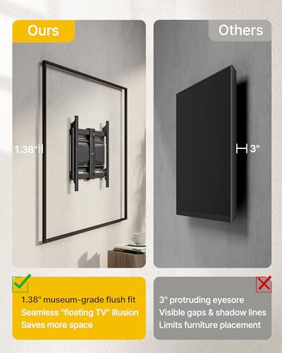 monTEK Heavy Duty Ultra Slim TV Wall Mount 37-90 Inch, Supports 143lbs - Variation of THIS listing