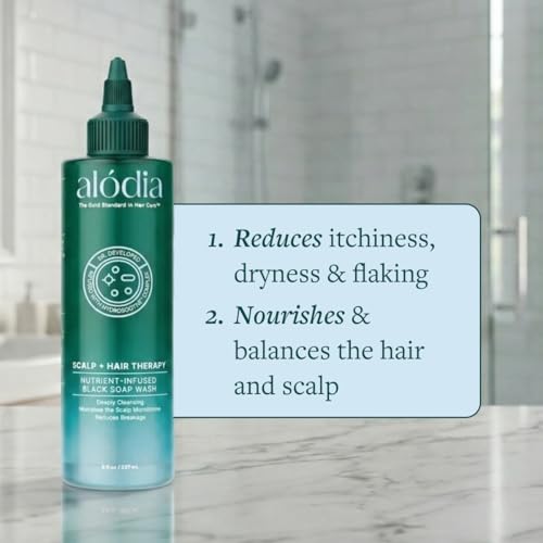Organic Black Soap Hair Shampoo 8 Fl Oz Pack of 2 - Clarifying & Moisturizing