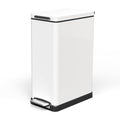 12 Gallon Slim Kitchen Trash Can with Foot Pedal and Soft-Close Lid