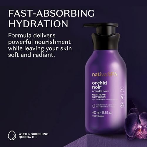 Hydrating Body Lotion with Quinoa Oil & Orchid Noir Fragrance - 13.5 oz