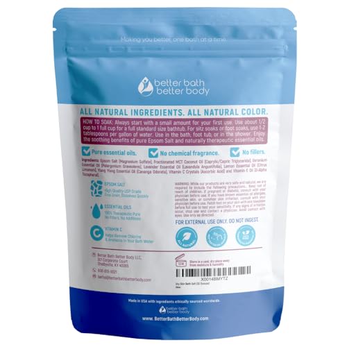 Better Bath Better Body 32 oz Epsom Bath Salt with Essential Oils for Dry Skin - Geranium & Lavender, Pack of 1