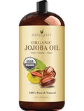 Organic Jojoba Oil 28 Fl Oz - Cold-Pressed, USDA Certified, Moisturizes Skin & Hair