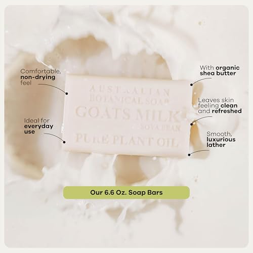 Goat's Milk & Soya Bean Organic Soap Bars - Pack of 8, 6.6 oz, Sensitive Skin
