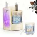 3-in-1 Electric Makeup Brush Cleaner and Dryer Machine with Detachable Underwear Cleaning Cup-Deep Cleaning,2H/5H Adjustable Drying,Fully Washable,for Makeup Brushes,Sponges and Delicate Clothing