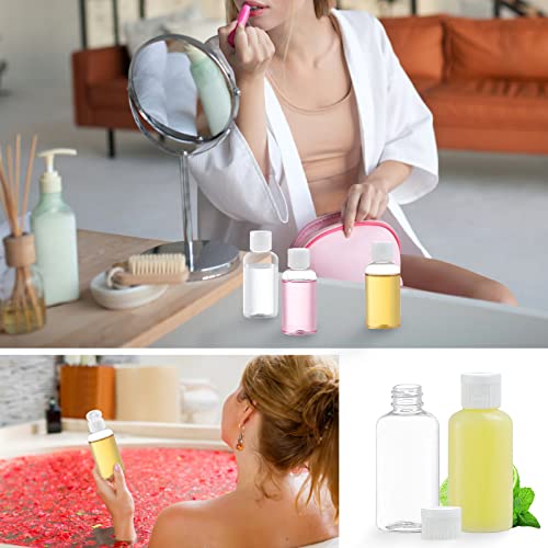 Clear Travel Bottles 100 Pcs 1.7 oz Refillable Flip Caps for Toiletries - Variation: Clear