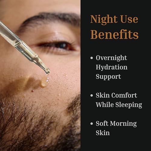 Men’s Face & Beard Oil - Hydrating Skin & Hair Moisturizer with Squalane & Argan Oil