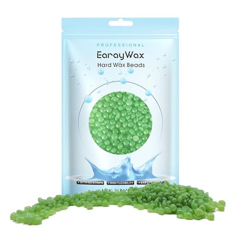 Hard Wax Beads for Hair Removal, 1lb Brazilian Coarse Waxing for Full Arms, Armpit, Bikini, Eyebrow, Face, Legs, Sensitive Skin, At-Home Wax Melts for Women Men