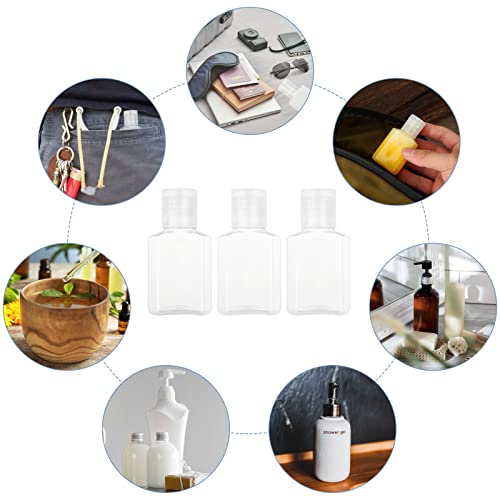 100PCS 1oz Travel Plastic Bottles with Flip Cap - Refillable Cosmetic Containers