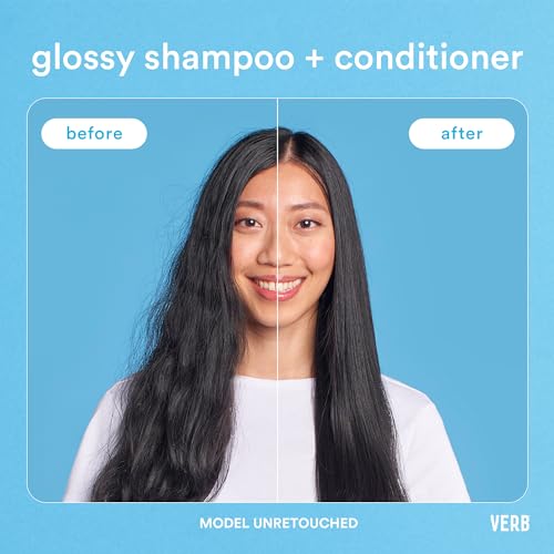 VERB Glossy Shampoo ? Cleanses + Adds High Shine for Thick to Coarse Hair ? Vegan, No Parabens or Harmful Sulfates