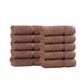 Superior 100% Long Staple Combed Cotton Face Towels, 10 Piece, Mocha