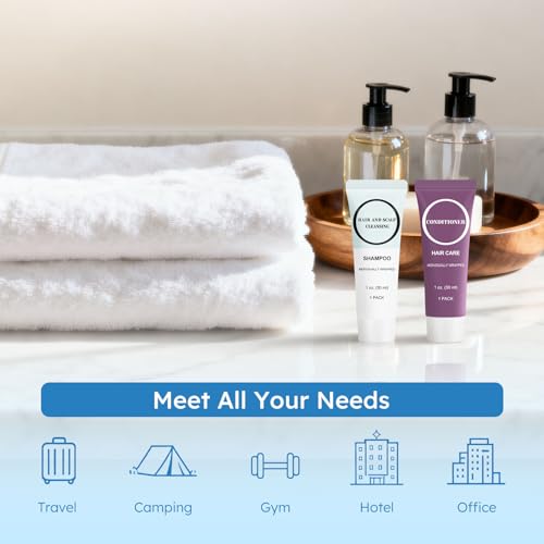 Travel Size Shampoo and Conditioner Set 1 Fl Oz Pack of 100 - Mini Haircare