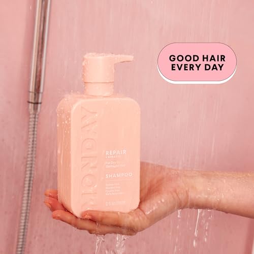 MONDAY HAIRCARE REPAIR Shampoo with Keratin, Argan Oil & Cocoa Butter 354mL For Dry to Damaged & Depleted Hair 354mL