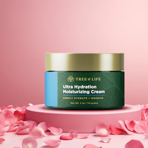 Tree of Life Beauty Facial Skin Care Set - Niacinamide + Vitamin C + Retinol + Hyaluronic Acid Serum - 4 count (1 Fl Oz) and Hydrating and Moisturizing Face Cream Botanical Hyaluronic Acid - 4 Fl Oz