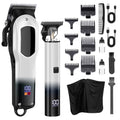 PZN Cordless Hair Clippers & Beard Trimmer Set with Gradient Black & White