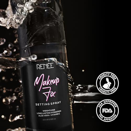 RENEE Makeup Fixer Setting Spray 60ml| Infused With Aloe Vera & Niacinamide| Prevents Cracks, Minimizes Pores & Fine Lines| Long Lasting & Weightless Formula