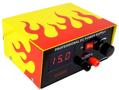 DC Power Supply 1.5-15V 2A for Tattoo Machines and Electronics