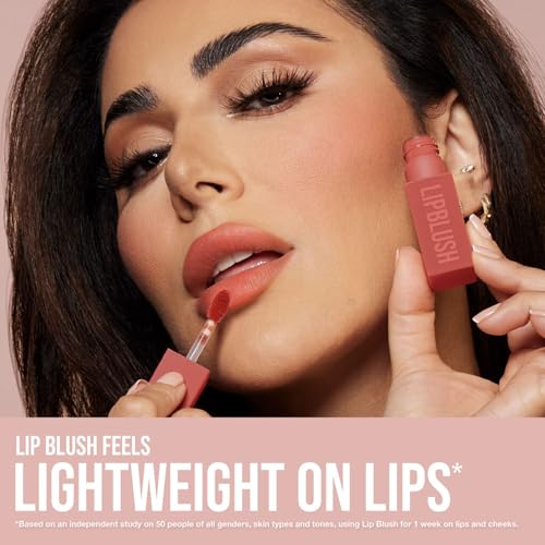 Huda Beauty Lip Blush Cream Lip and Cheek Stain Berry Kiss Hydrating Long-Lasting Matte