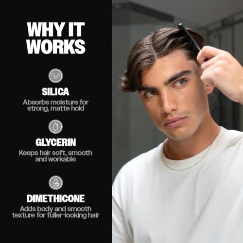 Slick Gorilla Matte Hair Styling Powder & Comb Gift Set for Men