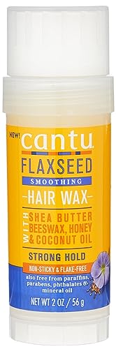 Cantu Flaxseed Smoothing Hair Wax 2 oz - Extra Hold Edges & Frizz Control - Pack of 1