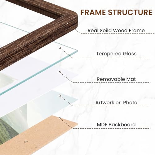 Oak Wood 27x40 Picture Frame - Nursery Decor, Natural Finish, Wall & Table Display - Variation of THIS listing
